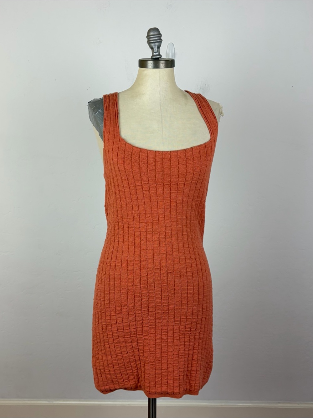 Free People Short And Sweet Mini Dress in Ambered Coral